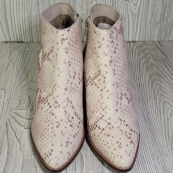 Seychelles Leather Snakeskin Print Ankle Boots Womens Size 6 - Picture 3 of 13